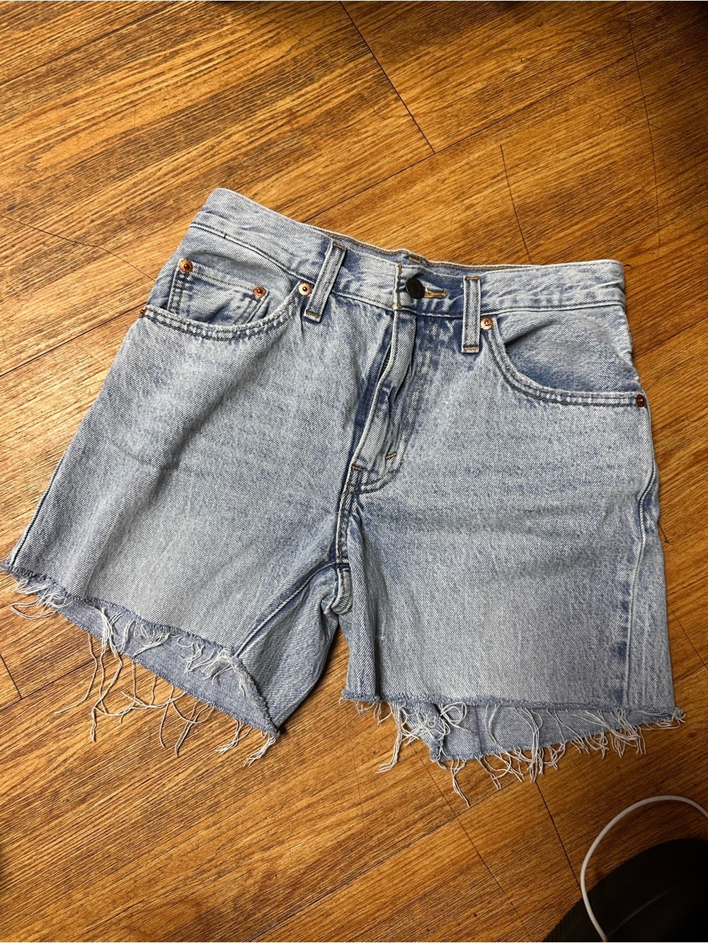 Women’s Light Blue Denim Cutoff Shorts